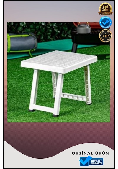 Portatif Açılır Kapanır Sehpa Kamp Masası Mini Kamp Masası 52 40 40 Cm Beyaz