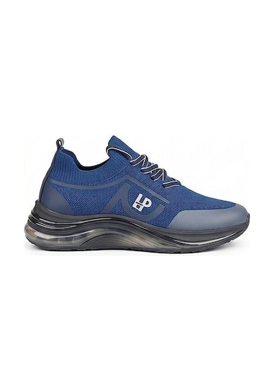 Daytex 1112 Erkek Siyah Triko Knit İthal Taban Sneaker Mavi