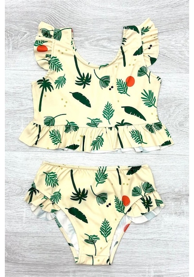 My Kids Wear Kız Çocuk Alt Üst Mayo Beyaz
