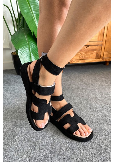 Helly Marka Model Premium Bantlı Sandalet Siyah siyah