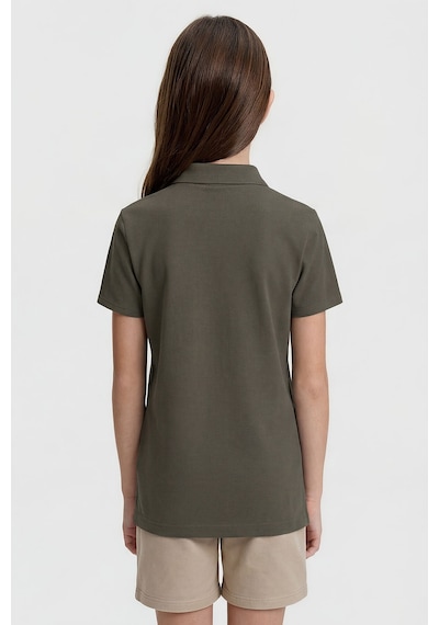 Tommy Life Haki Polo Yaka Standart Fit Basic Unisex T-shirt - 11330