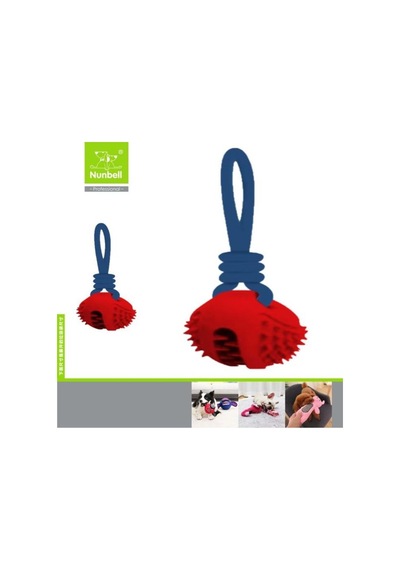 Nunbell Köpek Oyuncağı İpli Dikenli Top
