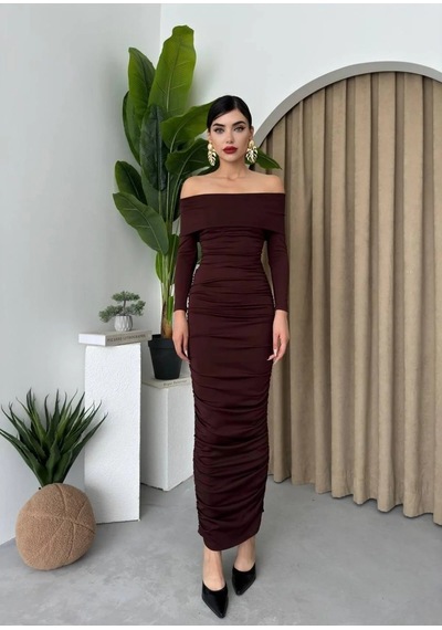 Modayakamoz Tiana Dakota Drapeli Elbise Çok renkli