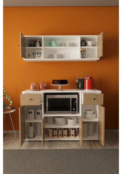 Balos Set Altı Dolap Beyaz Meşe