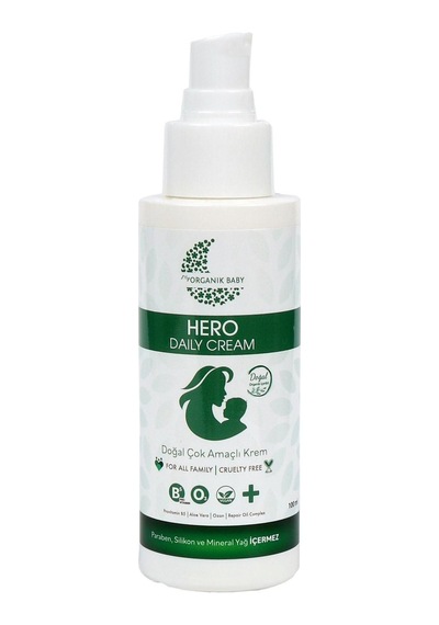 Organik Baby Çok Amaçlı Hero Daily Cream Krem - %99 Doğal Içerik Provitamin B5 Içeriği 100 Ml