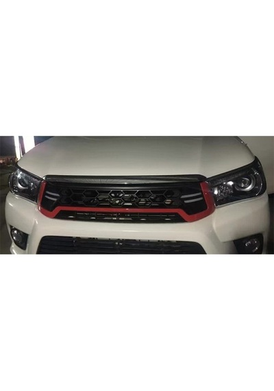 Ön Panjur Ledli Kırmızı Toyota Hılux Revo 2015+2019 - Uyumlu