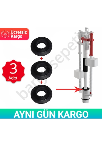 Kale İntegra Gömme Rezervuar Boşaltma Grubu Contası Siyah