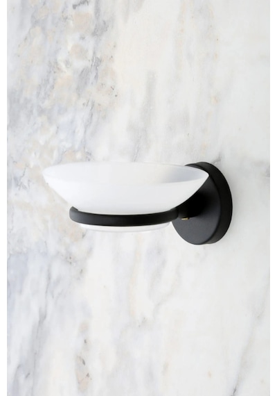 MultiStore Siyah 5'li Banyo Aksesuar Seti Uzun Havluluk/tuvalet Kağıtlığı/bornoz Askısı/sabunluk/diş Fırçalık Siyah