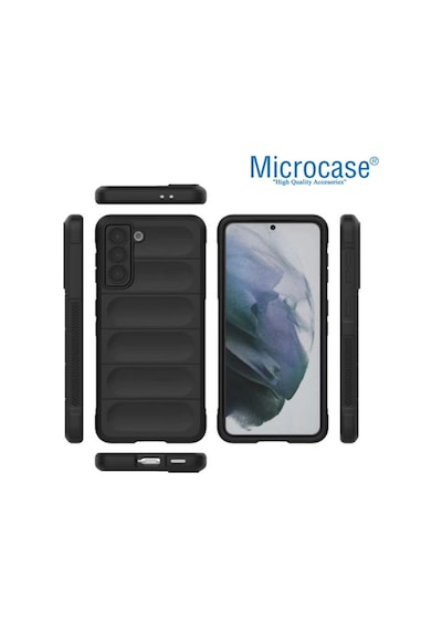 Microcase Samsung Uyumlu Galaxy S21 Miami Serisi Silikon Kilif-Siyah 552838963
