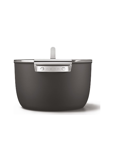 Smeg Cookware 50's Style Siyah Tencere Cam Kapaklı 26 CM 7.7 L