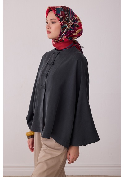 Belli Çiçek Desen %100 Twill İpek Eşarp Be13 Kırmızı