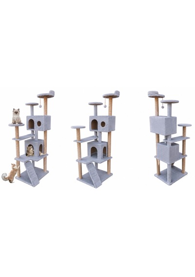 Missidea Nr-0063 Kule Kedi Evi Tırmalama Gri