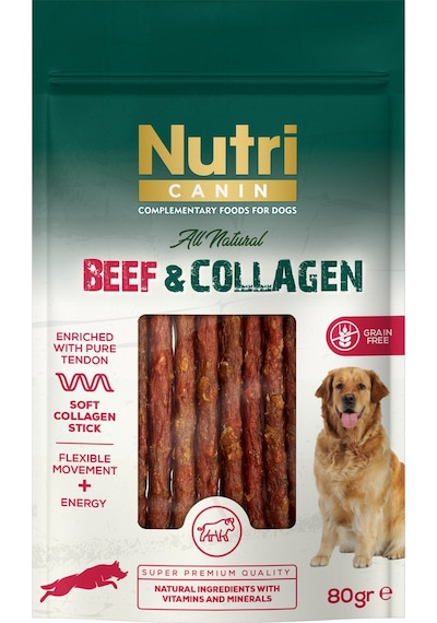 Nutri Canin Sığır Etli Ve Kolajenli Tahılsız Köpek Et Ödülü 80 G