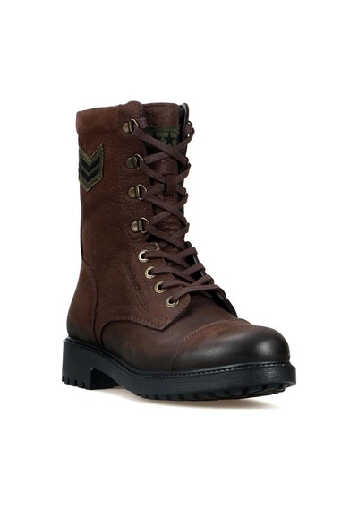 Hammer Jack Garson Boot Hakiki Deri Kahve Yıkama Nubuk Outdoor Kadın Bot Kahverengi