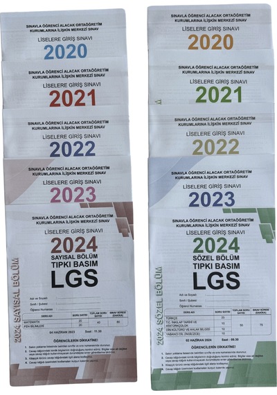 Lgs Çıkmış Sorular 2020-2024 Sözel/sayısal Bölümler Mobil Uyumlu Optik İle