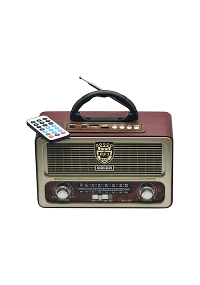 Vintage Bluetootlu Nostaljik Radyo Ahşap Radyo Kumandalı