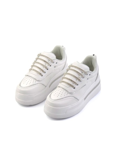Bambi Beyaz Kadın Sneaker K01027031909 Beyaz