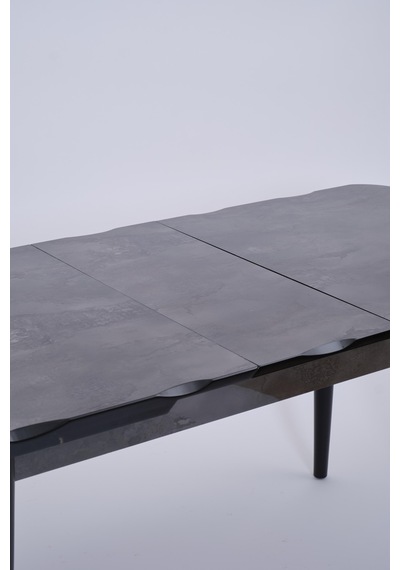 Yakamoz Polo Mdf Lak Panel Mutfak Masa Sandalye Takımı 80x130 Siyah