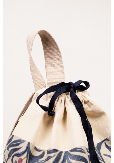 Fabric Craft Bag Sırt Çantası Büyük Boy Unisex Duck Kumaş Günlük Spor Seyahat Çantası Lacivert - Krem