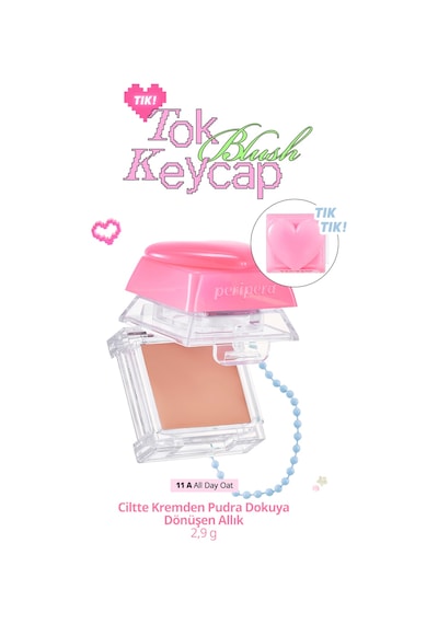 Ciltte Kremden Pudra Dokuya Dönüşen Allık Perıpera Tok Blush Keycap 11 All Day Oat