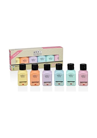 Ayrex Artdeco Akrilik Boya 6x75ml Set - Pastel Renkler Genel