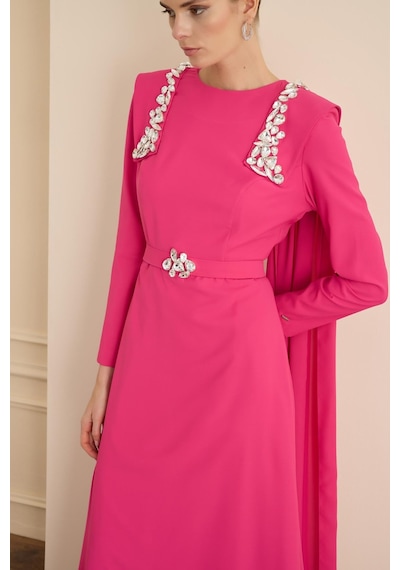 Senna Jewel Dress Fuşya Fuşya