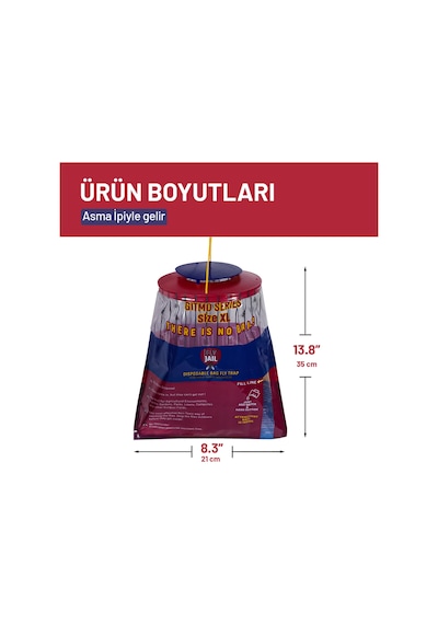 2 ADET FLY JAIL XL – POŞET KARASİNEK TUZAĞI