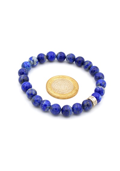 Hakiki Doğal Lapis Lazuli Bileklik 002 Gri