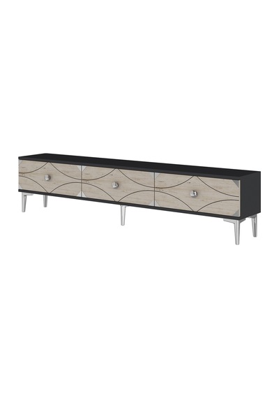 Tsa1832ag Slim Tv Stand, Tv Sehpası Antrasit-gold 180cm