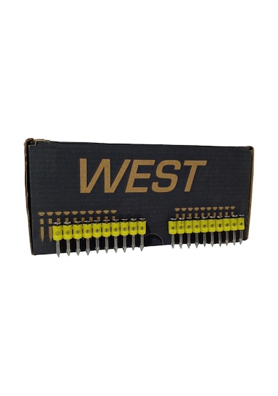 West 2.7x25 Mm Metal Beton Uygulamaları Için Pin Çiviler 1 Kutu 9