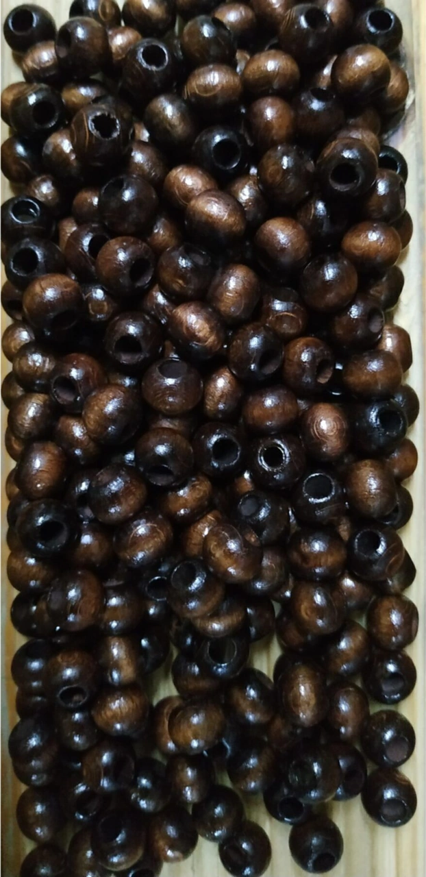Ahşap Boncuk 10 Mm 100 Gr Ort 250 - 300 Adet Kahve