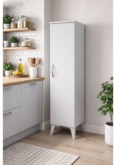 Mutfak - Banyo Çok Amaçlı Dolap 4 Raflı Beyaz Mutfak - Banyo Çok Amaçlı Dolap 4 Raflı Beyaz