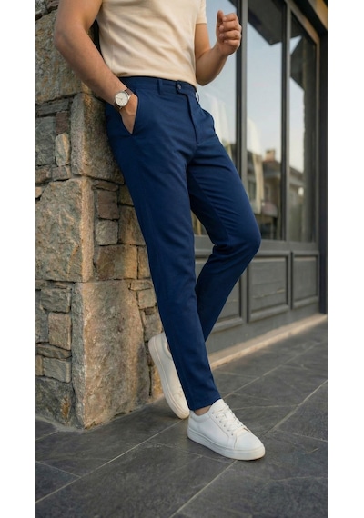 Etiler Collection Erkek Slim Fit Dilli Kumaş Pantolon Lacivert