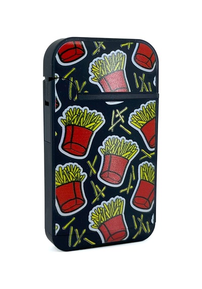 Zengaz Cool Tasarım Jet Alev Çakmak - French Fries Siyah