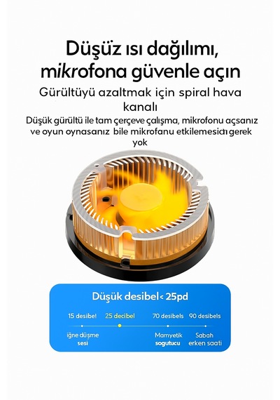 Magsafe Destekli Ultra Güçlü Telefon Soğutucu Kablolu Rgb Fan