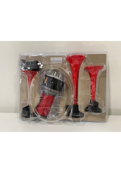 Kendinden Kompresörlü Havalı 3 Borulu 12 Volt Korna Roleli Oto Korna