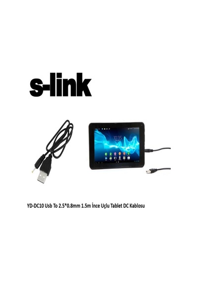 S-Link Yd-Dc10 Usb To 2.5 0.8Mm 1.5M Ince Uçlu Tab