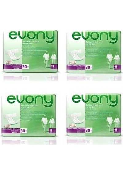 Evony Belbantlı Extra Large 30 Lu x 4 Paket 120 Adet