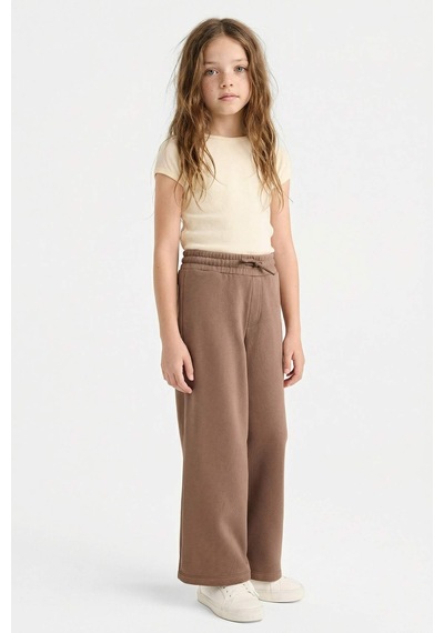 Defacto Kız Çocuk Wide Leg Beli Lastikli Geniş Paça Eşofman Altı D0743a825aubn534 Kahve