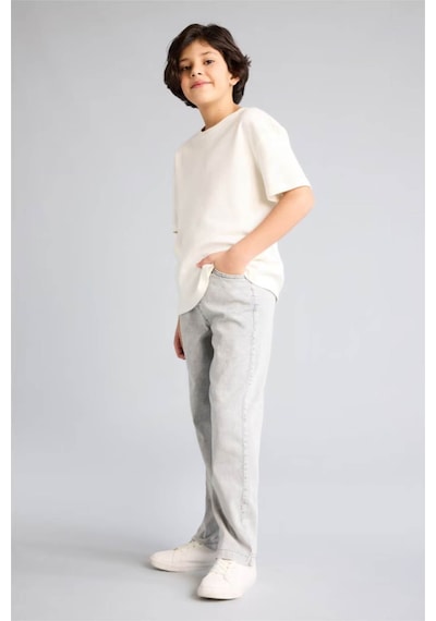 Defacto Regular Fıt Düz Paça Jean Pantolon Erkek Çocuk G7594a826spnm55 Gri-nm55