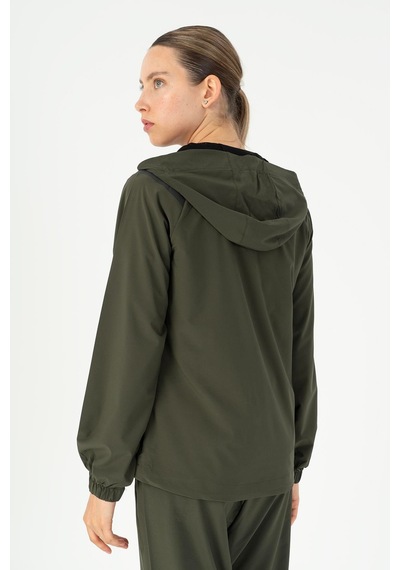 Maraton Regular Kadın Kapüşonlu Açık Haki- Tracktop Açık Haki-