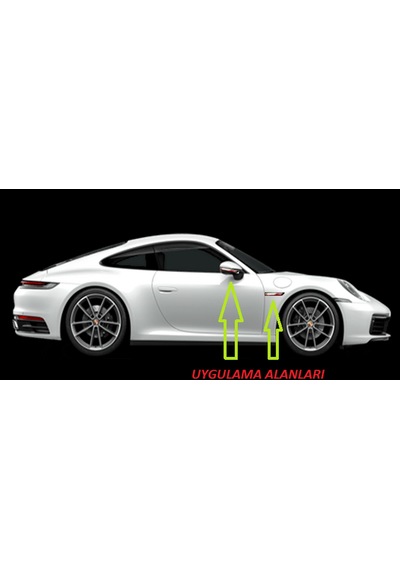 Porsche 718 911 928 Yan Aynalar Ve Çamurluk Yanı Damla Desen Bıça
