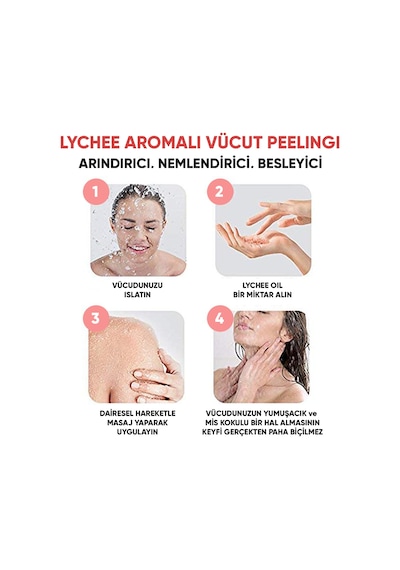 Nedox Liçi (lychee Oil) Besleyici ve Nemlendirici El & Vücut Peelingi 250 ML