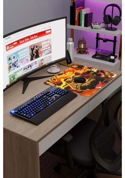 Gaming Genshin Impact Anime Gacha V3 - 48x40 Xl Gaming Mouse Pad Fare Altlığı