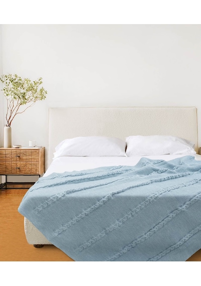 Koza Home Trenza Mavi Tek Kişilik Battaniye 15046