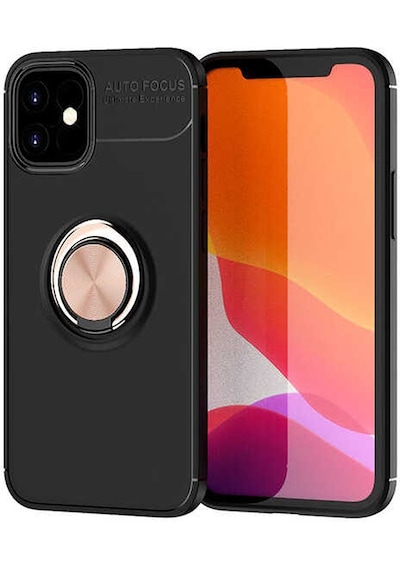 Apple Uyumlu iPhone 12 Mini Uyumlu Zore Ravel Silikon Kılıf-siyah-rose Gold Siyah-rose Gold -