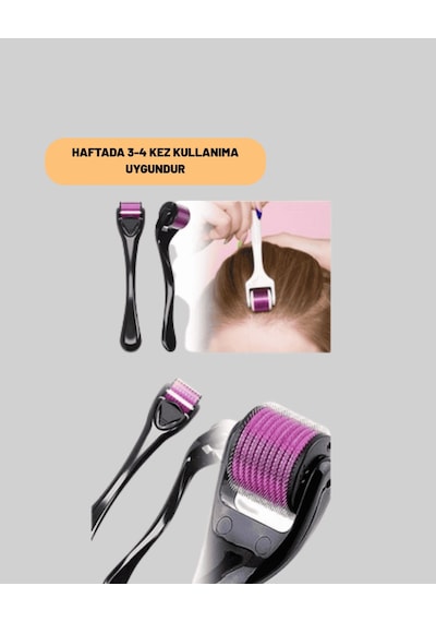 Dermaroller Titanyum Mikro İğneli 0.25 Mm Siyah Saplı