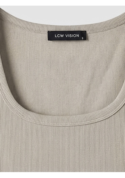 Lcw Vision Bej Kare Yaka Kadın Atlet