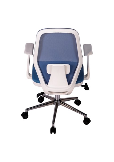 Ofisbazaar Dali Beyaz Fileli Çalışma Koltuğu Ergonomik Şef Ve Toplantı Koltuğu Açık Mavi Mavi