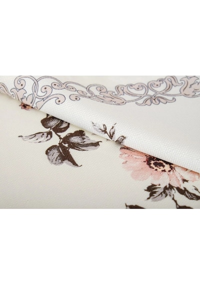 Gardenya Baskılı Kumaş Kreme Çiçekli Kırlent Kılıfı 45x45 Cm - 1440 45 x 45